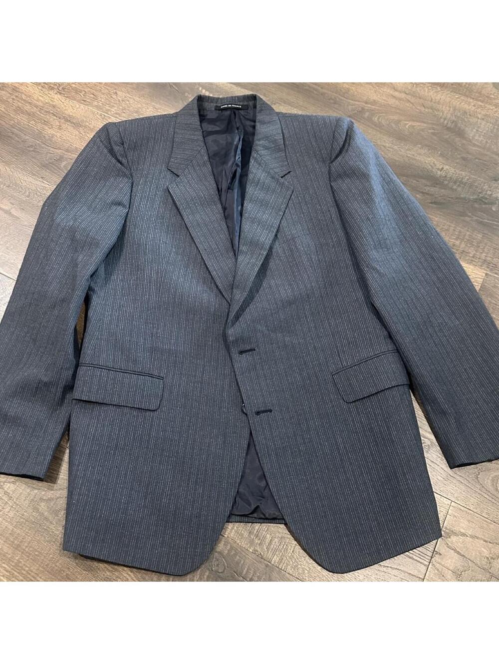 Yves Saint Laurent gray pinstripe blazer